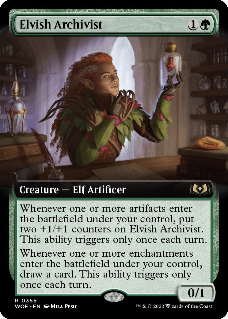Image for Elvish Archivist (Extended Art) (355) (WOE) - Magic: The Gathering