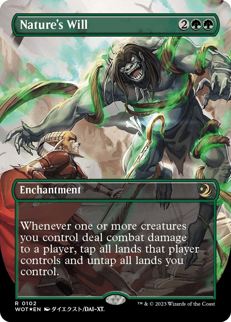 Image for Nature's Will (Anime Borderless) (Confetti Foil) (102) (WOT) - Magic: The Gathering