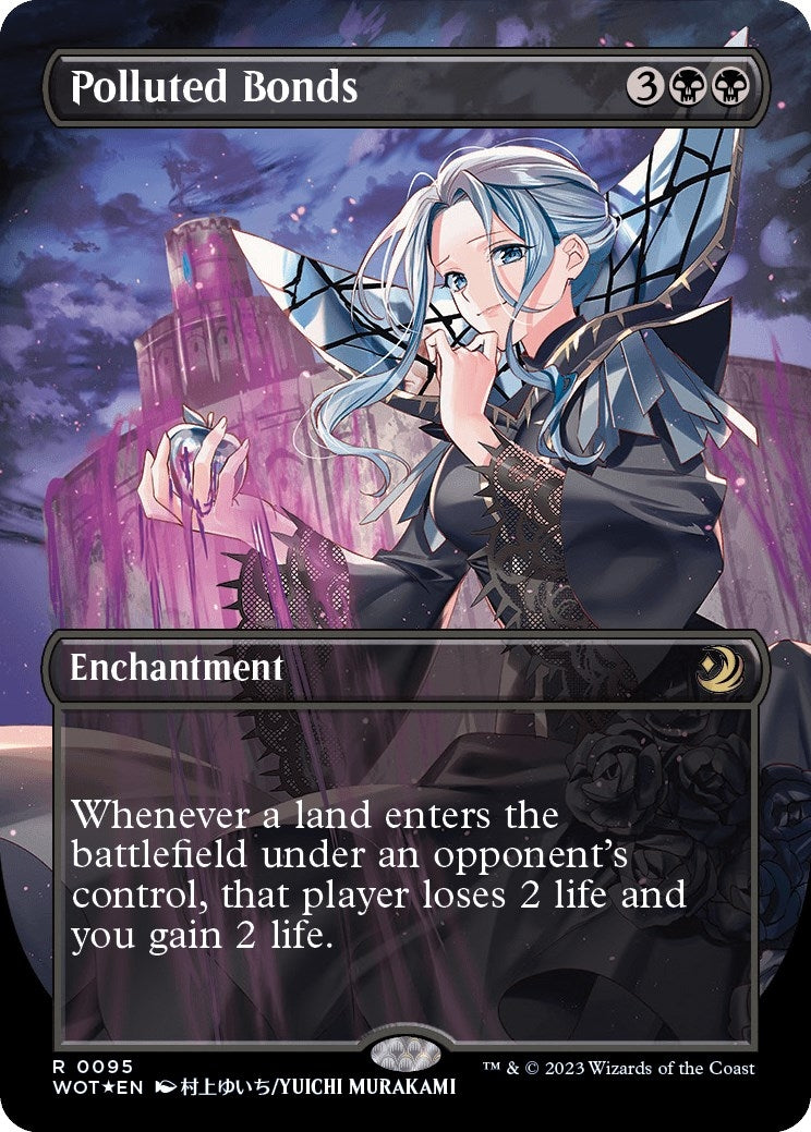 Image for Polluted Bonds (Anime Borderless) (Confetti Foil) (95) (WOT) - Magic: The Gathering