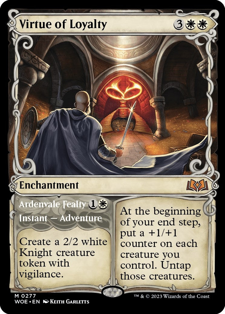 Image for Virtue of Loyalty (Showcase) (277) (WOE) - Magic: The Gathering