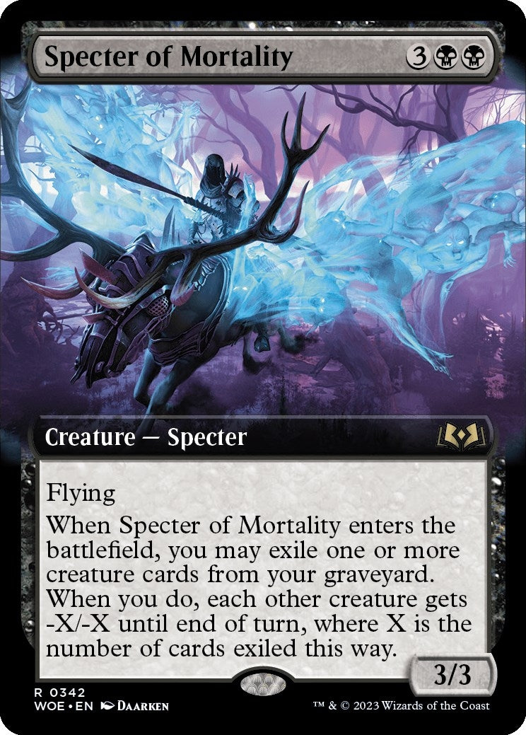 Image for Specter of Mortality (Extended Art) (342) (WOE) - Magic: The Gathering
