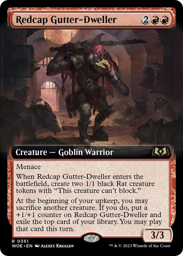Image for Redcap Gutter-Dweller (Extended Art) (351) (WOE) - Magic: The Gathering