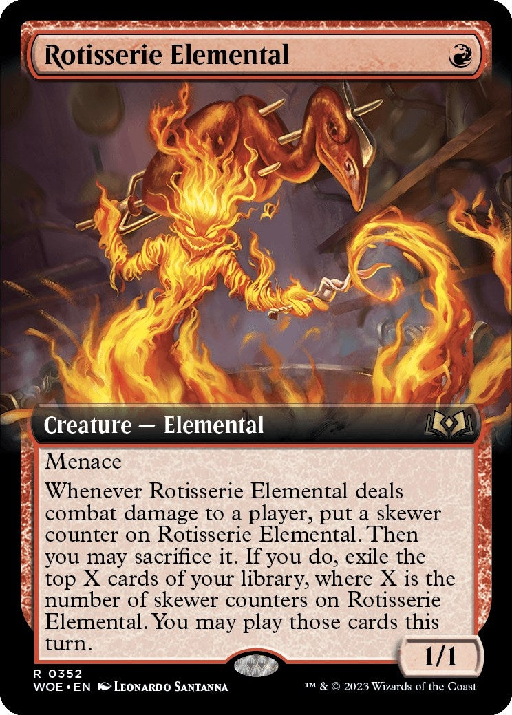 Image for Rotisserie Elemental (Extended Art) (352) (WOE) - Magic: The Gathering