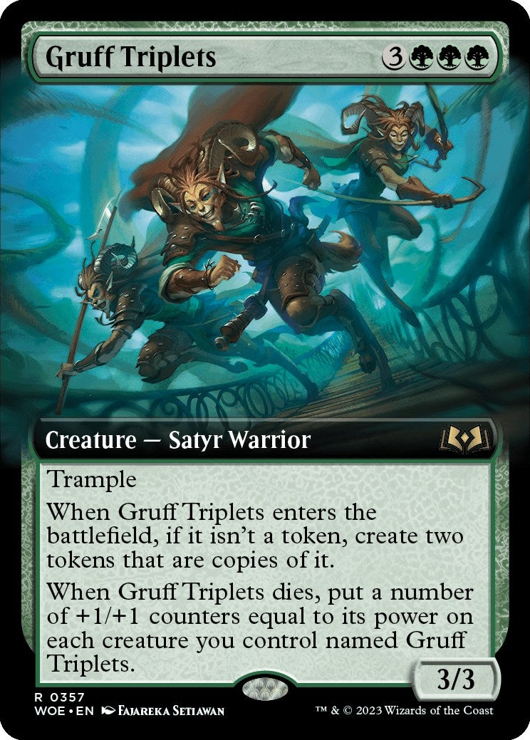 Image for Gruff Triplets (Extended Art) (357) (WOE) - Magic: The Gathering