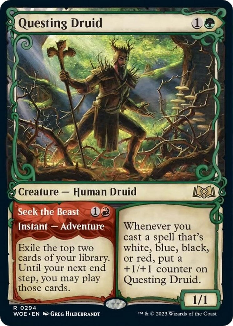 Image for Questing Druid (Showcase) (294) (WOE) - Magic: The Gathering