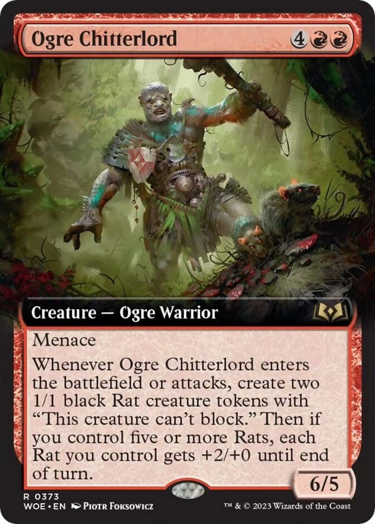 Image for Ogre Chitterlord (Extended Art) (373) (WOE) - Magic: The Gathering