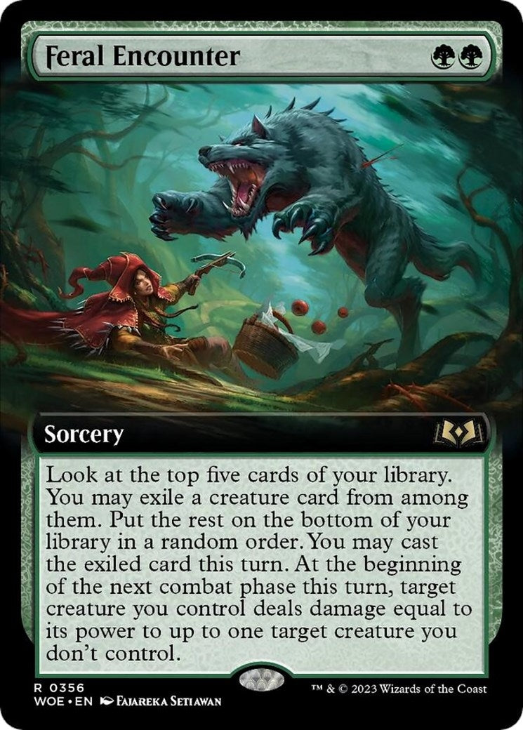 Image for Feral Encounter (Extended Art) (356) (WOE) - Magic: The Gathering