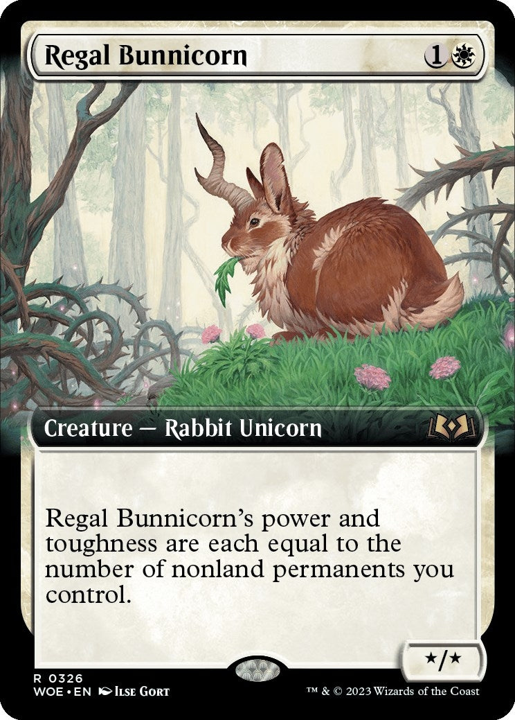 Image for Regal Bunnicorn (Extended Art) (326) (WOE) - Magic: The Gathering