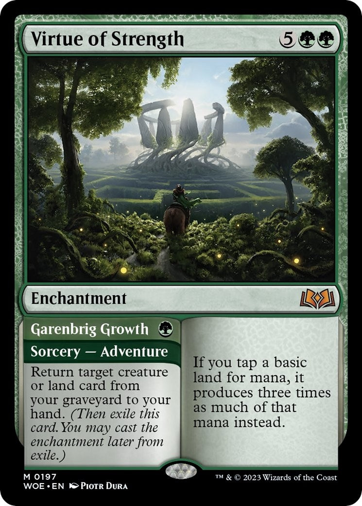 Image for Virtue of Strength (197) (WOE) - Magic: The Gathering