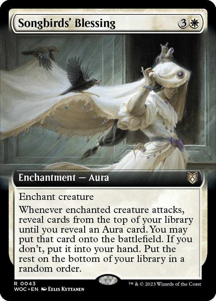Image for Songbirds' Blessing (Extended Art) (43) (WOC) - Magic: The Gathering