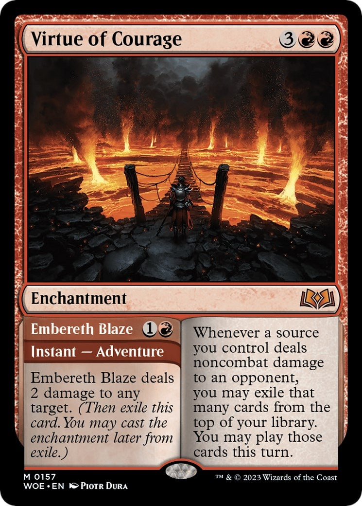 Image for Virtue of Courage (157) (WOE) - Magic: The Gathering