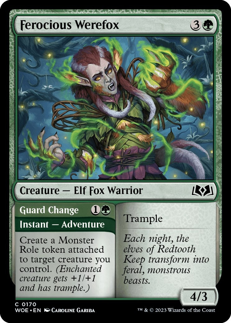 Image for Ferocious Werefox (170) (WOE) - Magic: The Gathering