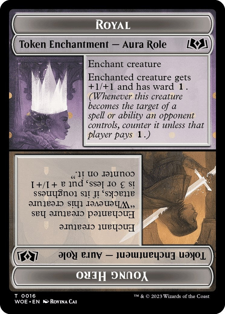Image for Royal Role / Young Hero Role Token (16) (WOE) - Magic: The Gathering