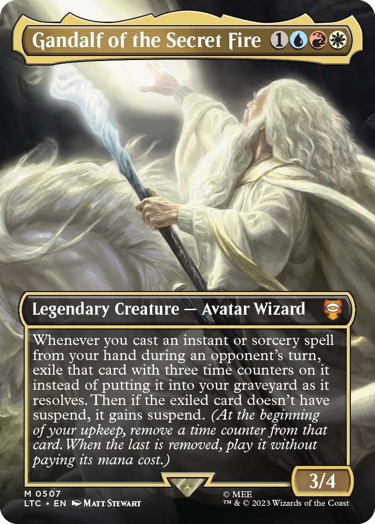 Image for Gandalf of the Secret Fire (Borderless) (507) (LTC) - Magic: The Gathering