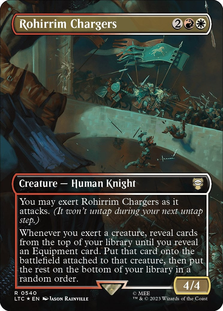 Image for Rohirrim Chargers (Borderless) (Surge Foil) (540) (LTC) - Magic: The Gathering