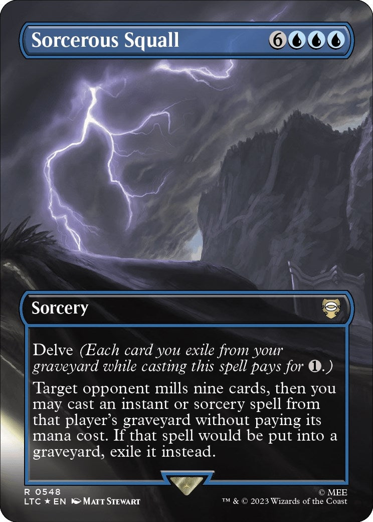 Image for Sorcerous Squall (Borderless) (Surge Foil) (548) (LTC) - Magic: The Gathering