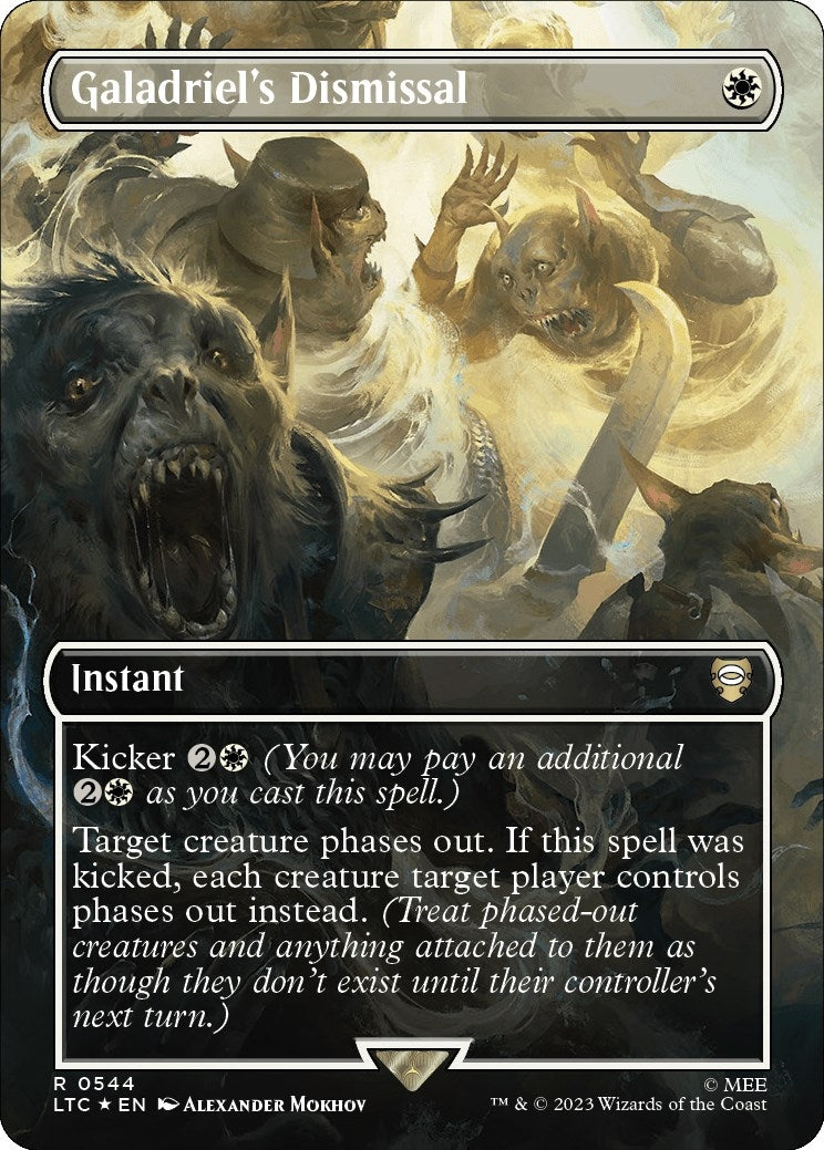 Image for Galadriel's Dismissal (Borderless) (Surge Foil) (544) (LTC) - Magic: The Gathering