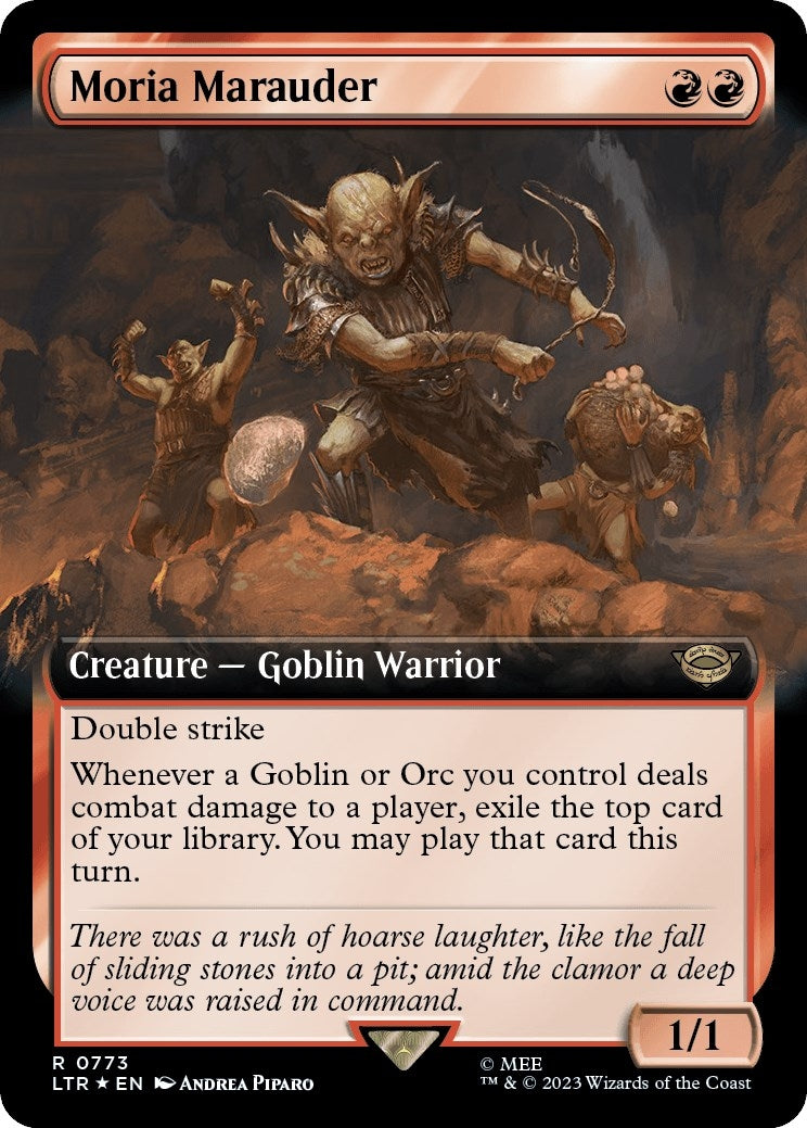 Image for Moria Marauder (Extended Art) (Surge Foil) (773) (LTR) - Magic: The Gathering
