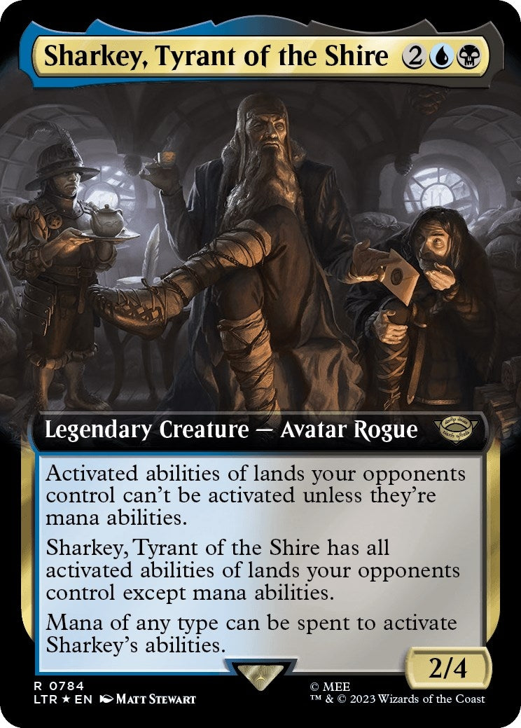 Image for Sharkey, Tyrant of the Shire (Extended Art) (Surge Foil) (784) (LTR) - Magic: The Gathering