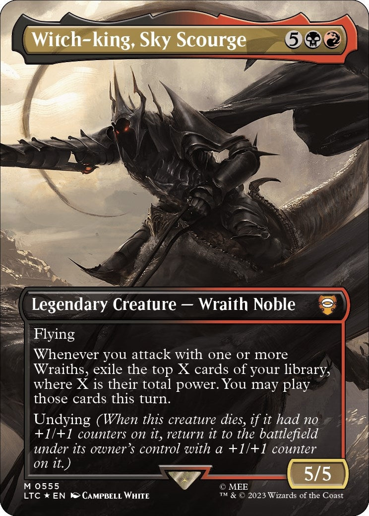 Image for Witch-king, Sky Scourge (Borderless) (Surge Foil) (555) (LTC) - Magic: The Gathering