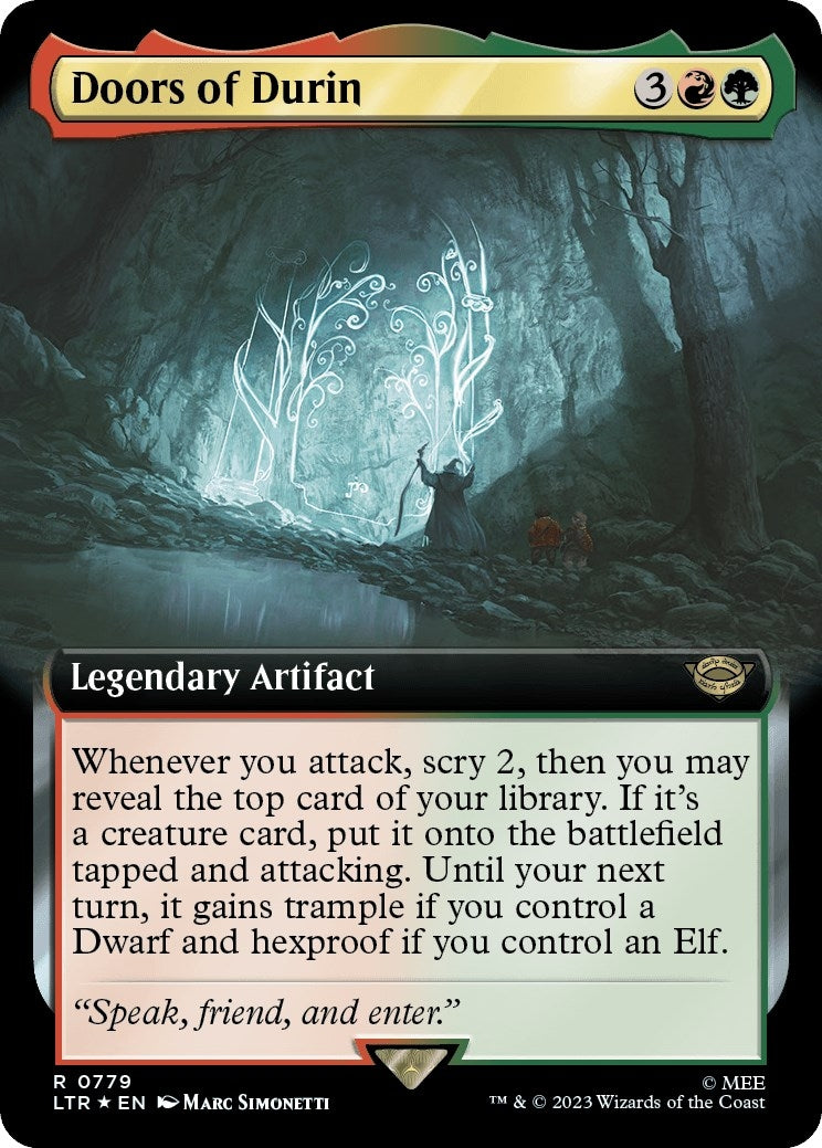Image for Doors of Durin (Extended Art) (Surge Foil) (779) (LTR) - Magic: The Gathering
