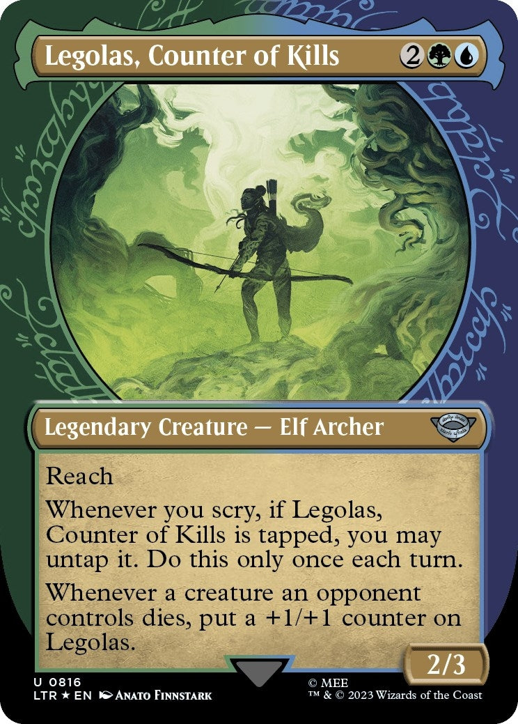 Image for Legolas, Counter of Kills (Showcase) (Surge Foil) (816) (LTR) - Magic: The Gathering