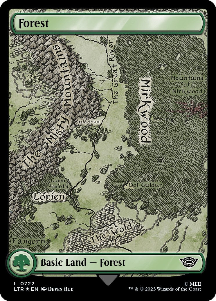 Image for Forest (0722) (Surge Foil) (722) (LTR) - Magic: The Gathering