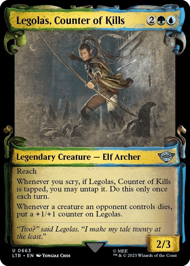 Image for Legolas, Counter of Kills (Showcase Scrolls) (663) (LTR) - Magic: The Gathering