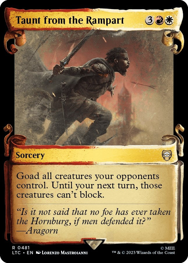 Image for Taunt from the Rampart (Showcase Scrolls) (481) (LTC) - Magic: The Gathering
