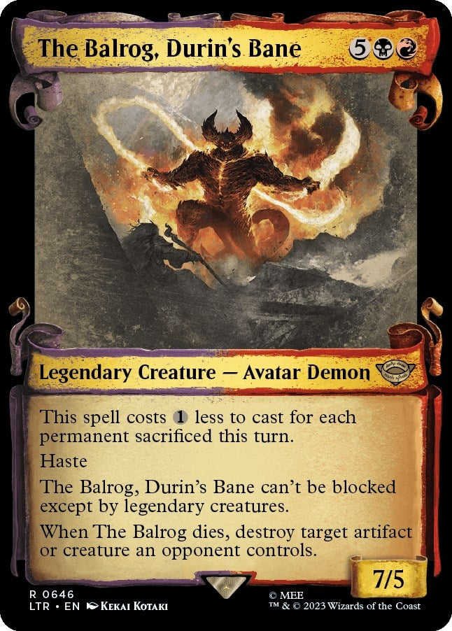 Image for The Balrog, Durin's Bane (Showcase Scrolls) (646) (LTR) - Magic: The Gathering