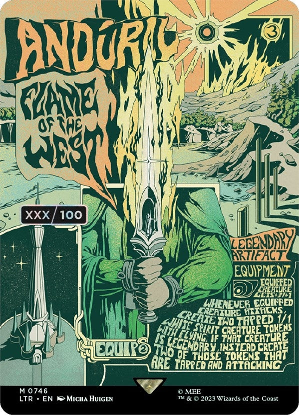 Image for Anduril, Flame of the West (Borderless Poster) (Serial Numbered) (746) (LTR) - Magic: The Gathering