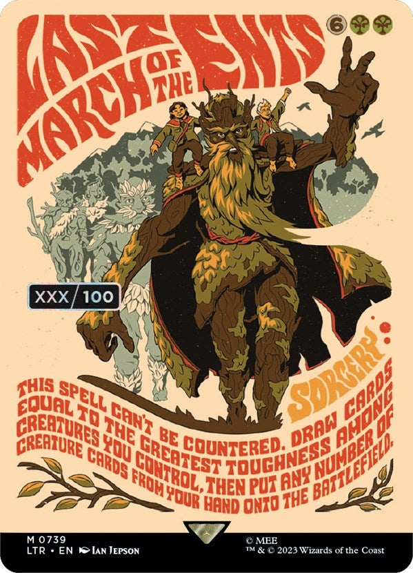 Image for Last March of the Ents (Borderless Poster) (Serial Numbered) (739) (LTR) - Magic: The Gathering