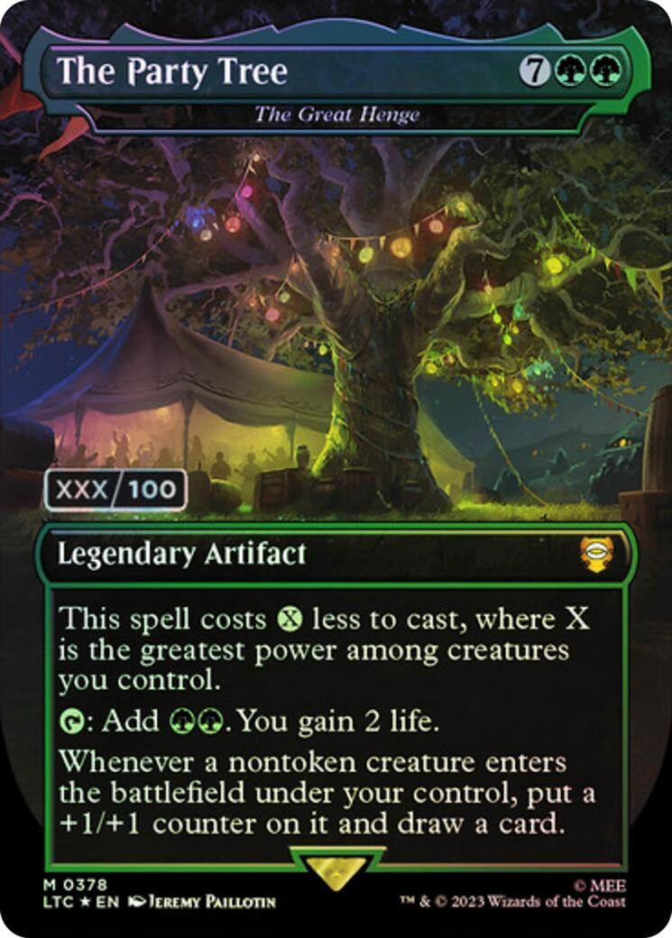 Image for The Party Tree - The Great Henge (Borderless) (Serial Numbered) (378) (LTC) - Magic: The Gathering