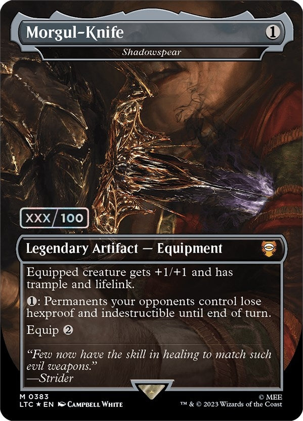 Image for Morgul-Knife - Shadowspear (Borderless) (Serial Numbered) (383) (LTC) - Magic: The Gathering