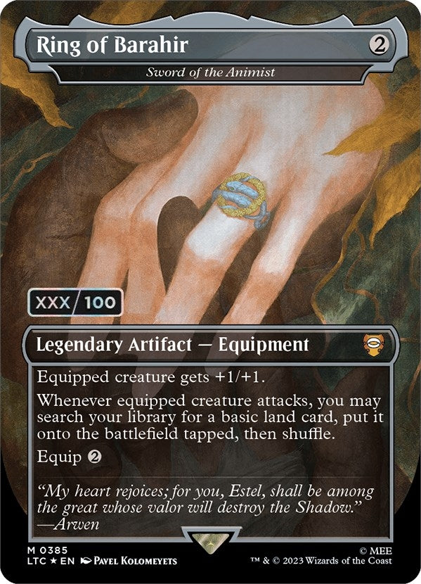 Image for Ring of Barahir - Sword of the Animist (Borderless) (Serial Numbered) (385) (LTC) - Magic: The Gathering