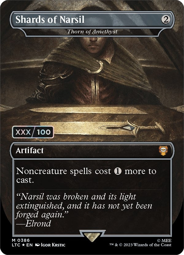 Image for Shards of Narsil - Thorn of Amethyst (Borderless) (Serial Numbered) (386) (LTC) - Magic: The Gathering