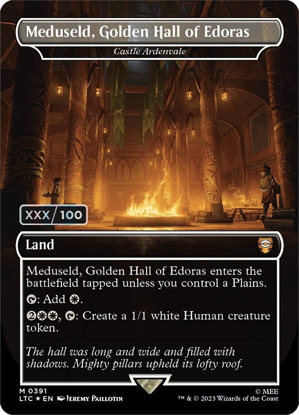 Image for Meduseld, Golden Hall of Edoras - Castle Ardenvale (Borderless) (Serial Numbered) (391) (LTC) - Magic: The Gathering