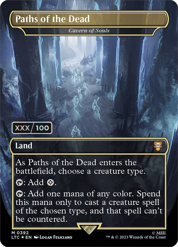 Image for Paths of the Dead - Cavern of Souls (Borderless) (Serial Numbered) (392) (LTC) - Magic: The Gathering