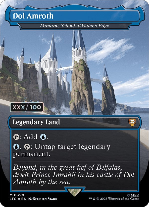 Image for Dol Amroth - Minamo, School at Water's Edge (Borderless) (Serial Numbered) (399) (LTC) - Magic: The Gathering