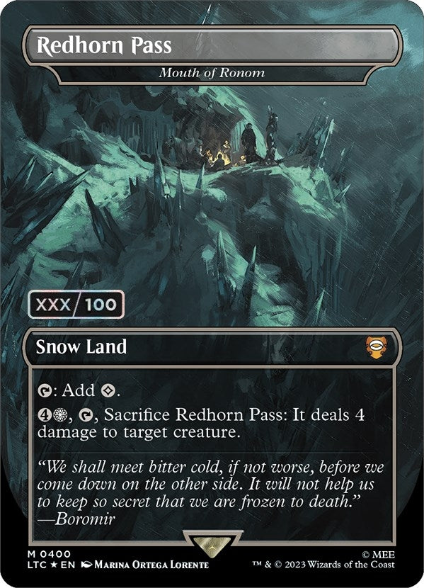 Image for Redhorn Pass - Mouth of Ronom (Borderless) (Serial Numbered) (400) (LTC) - Magic: The Gathering