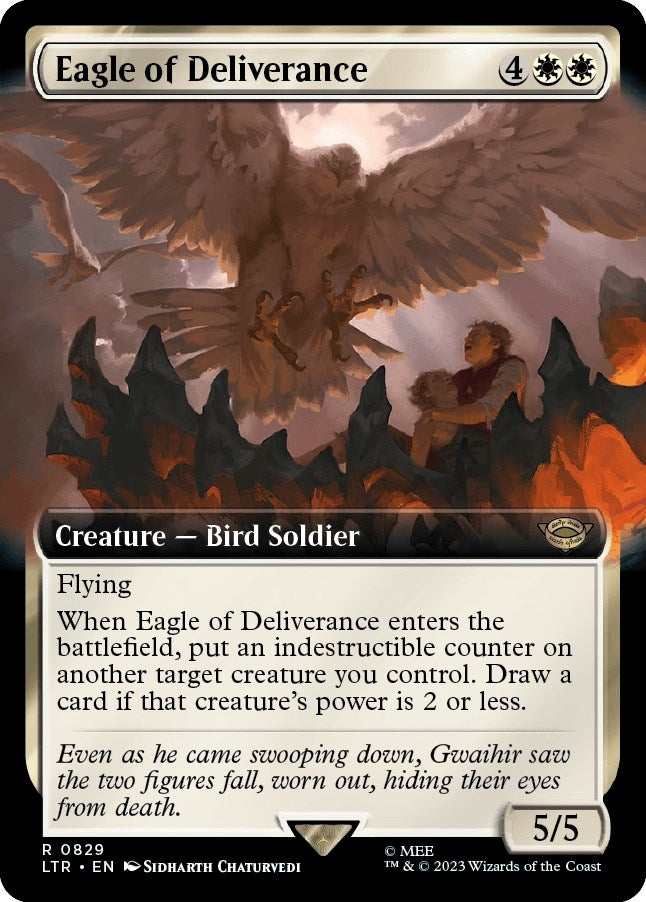 Image for Eagle of Deliverance (Extended Art) (829) (LTR) - Magic: The Gathering