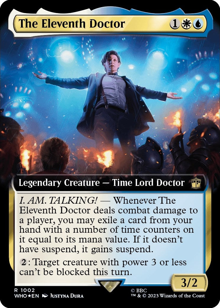 Image for The Eleventh Doctor (Extended Art) (Surge Foil) (1002) (WHO) - Magic: The Gathering