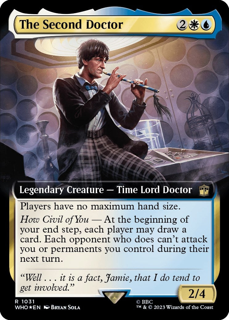 Image for The Second Doctor (Extended Art) (Surge Foil) (1031) (WHO) - Magic: The Gathering