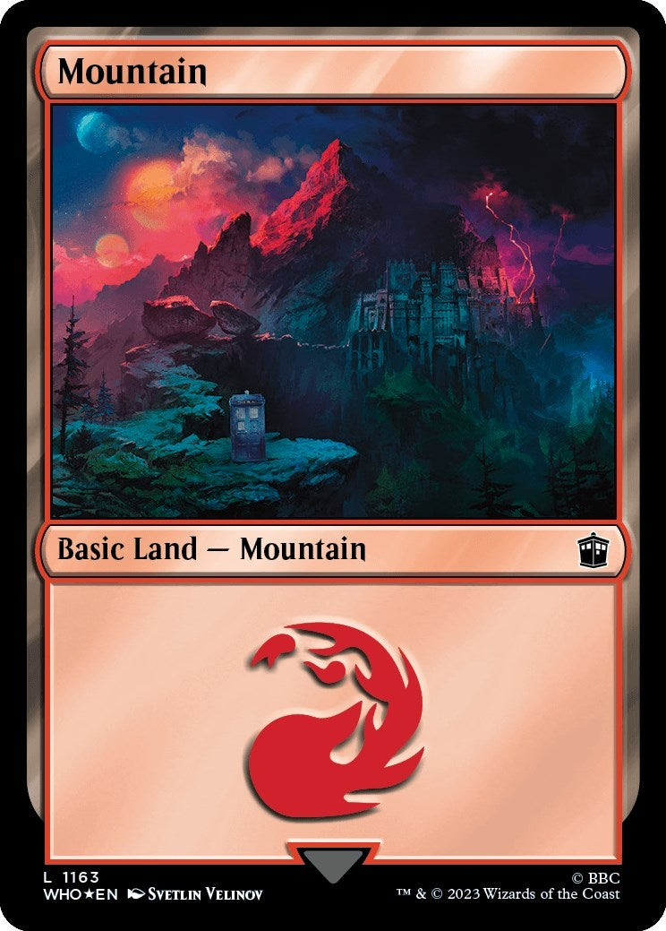 Image for Mountain (1163) (Surge Foil) (1163) (WHO) - Magic: The Gathering