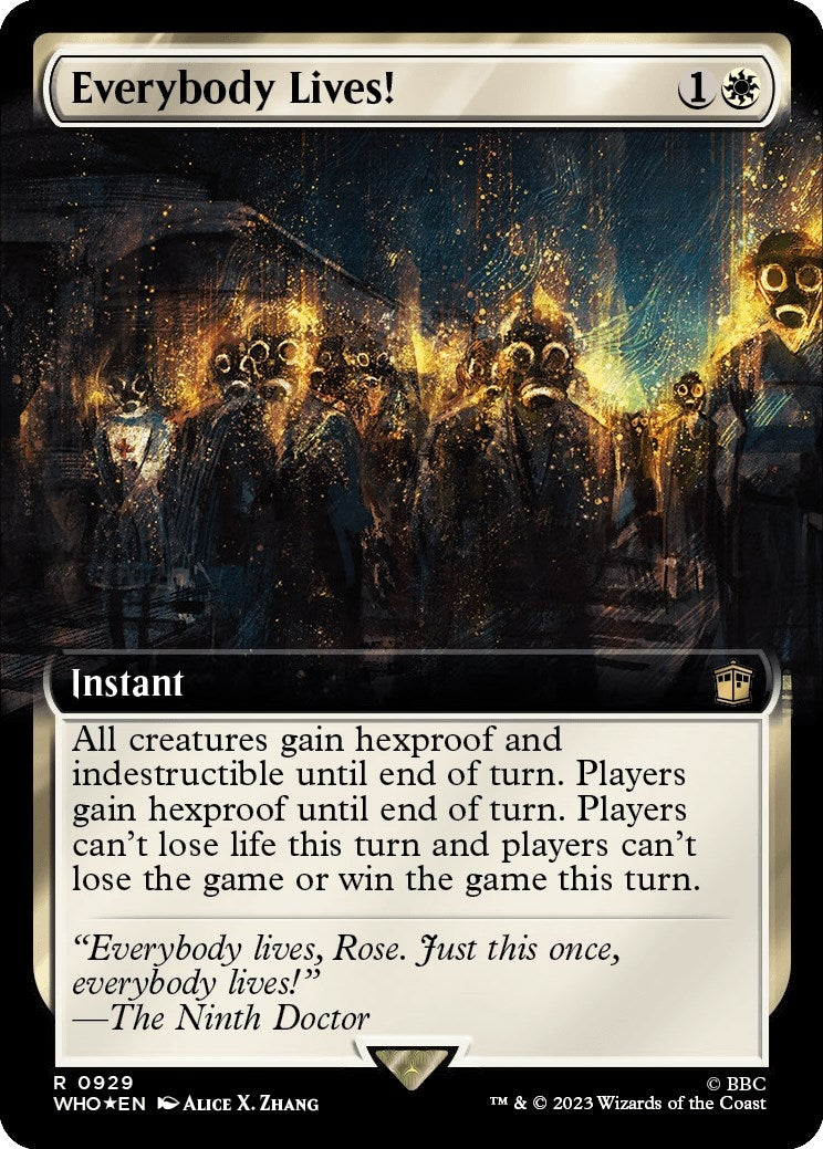 Image for Everybody Lives! (Extended Art) (Surge Foil) (929) (WHO) - Magic: The Gathering