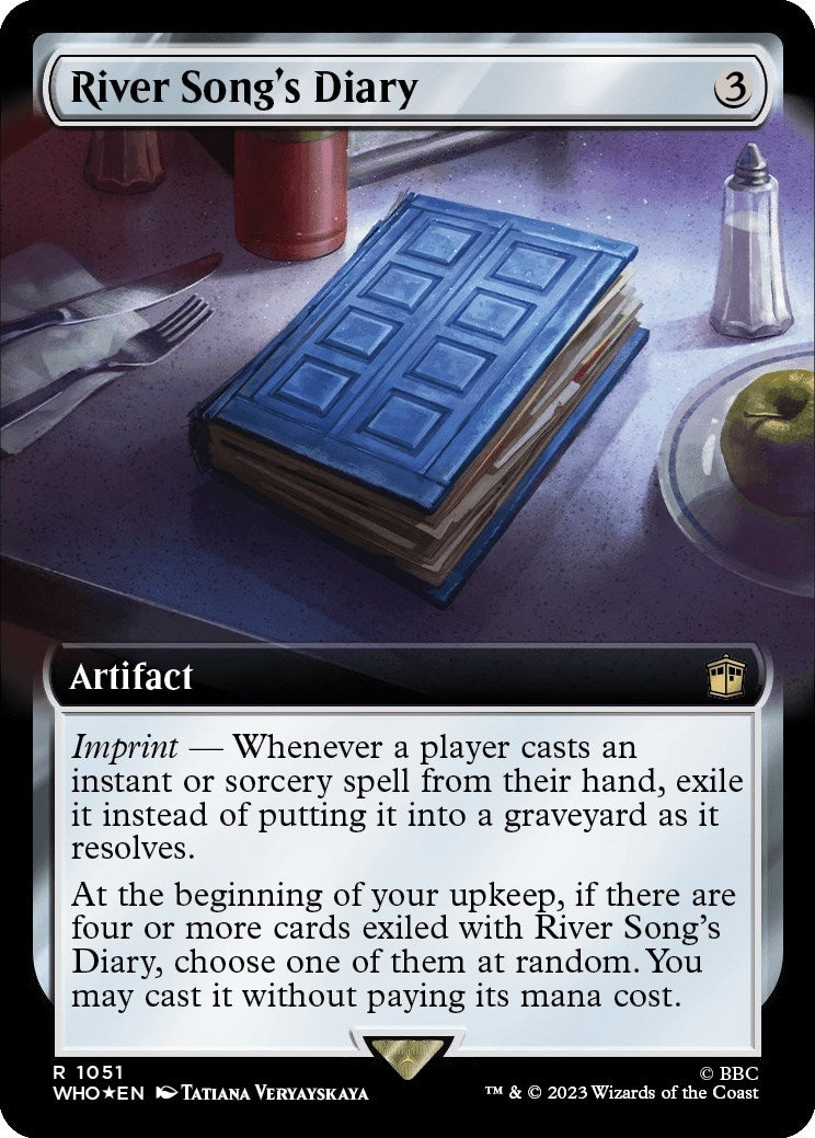 Image for River Song's Diary (Extended Art) (Surge Foil) (1051) (WHO) - Magic: The Gathering