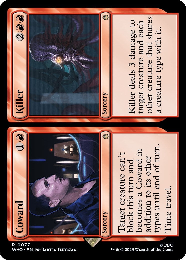 Image for Coward // Killer (77) (WHO) - Magic: The Gathering