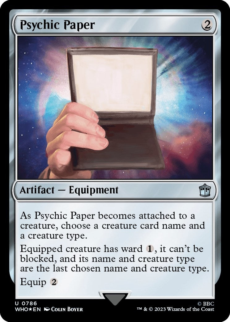 Image for Psychic Paper (Surge Foil) (786) (WHO) - Magic: The Gathering