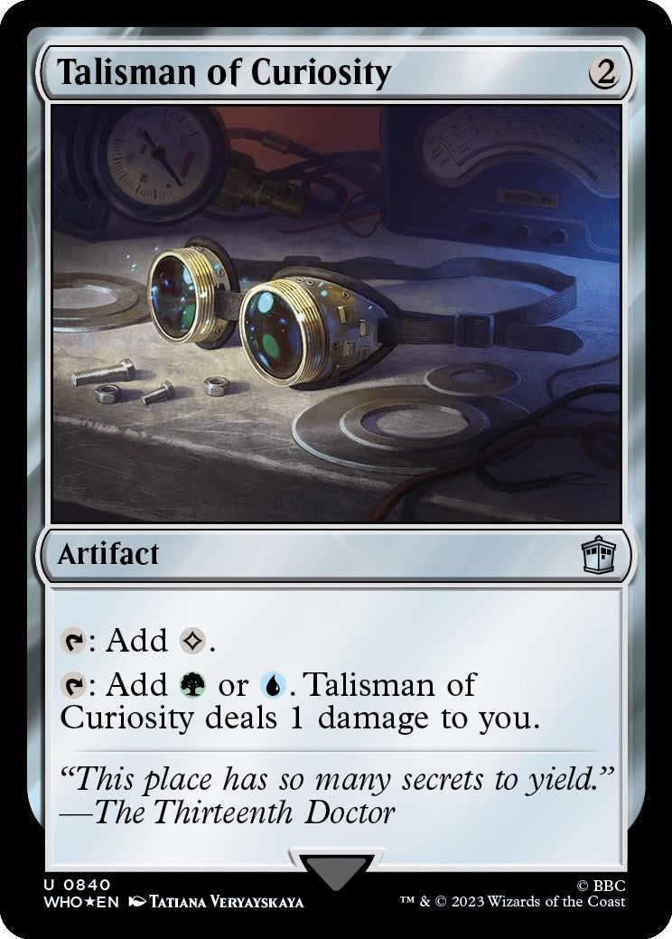 Image for Talisman of Curiosity (Surge Foil) (840) (WHO) - Magic: The Gathering