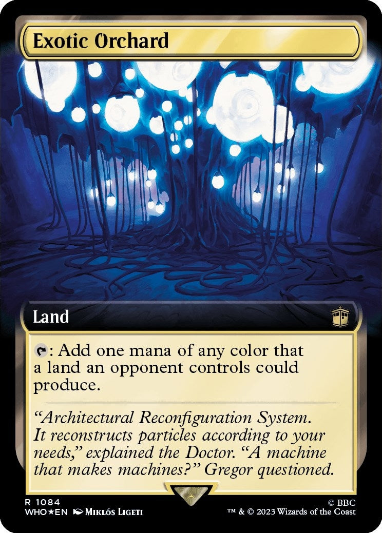 Image for Exotic Orchard (Extended Art) (Surge Foil) (1084) (WHO) - Magic: The Gathering